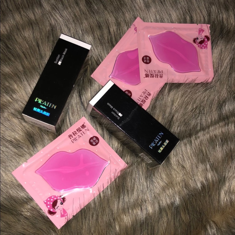 Pilaten black suction mask and lip collagen mask